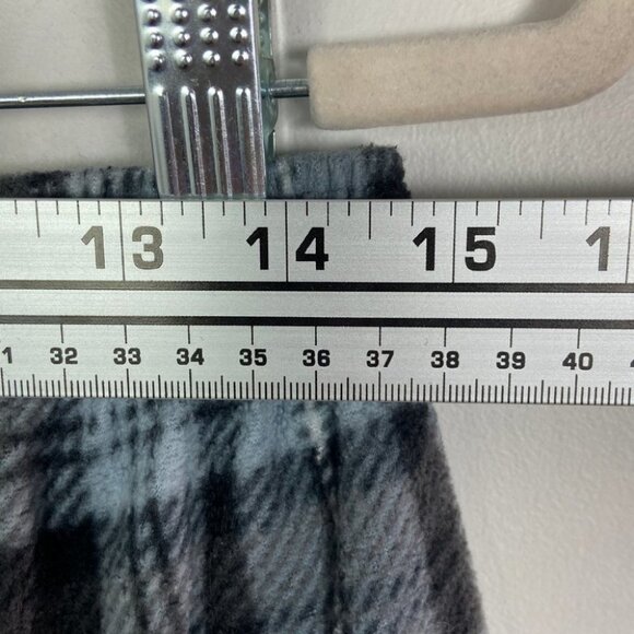 Tommy Hilfiger Blue Plaid Fleece Pyjama Pants Size Medium Pockets Pajama Bottoms - Picture 13 of 13